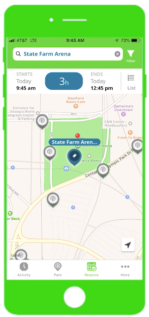 State Farm Arena Parking - ParkMobile App