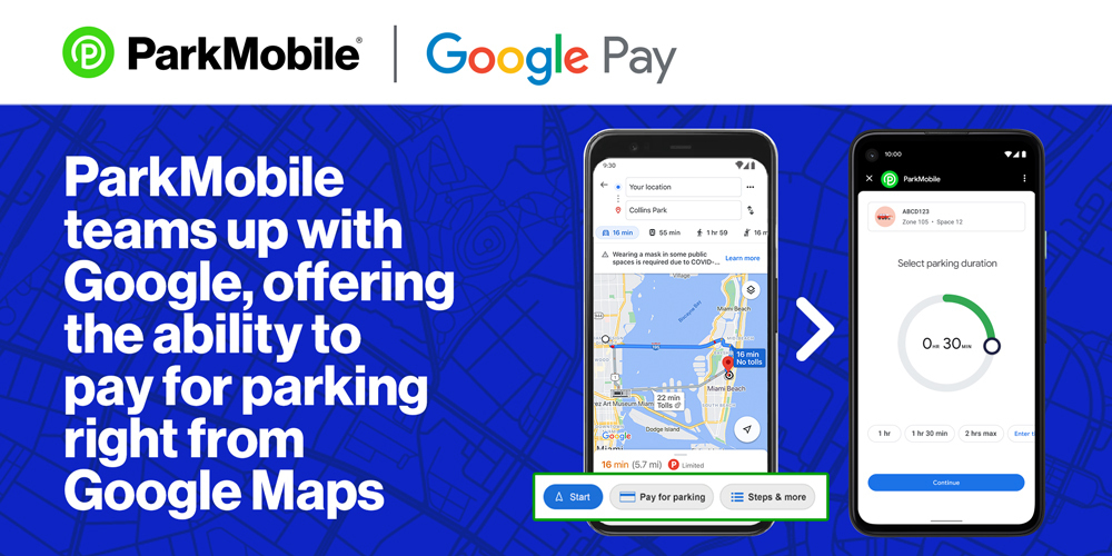 ParkMobile teams up with Google offering the ability to pay for parking right from Google Maps