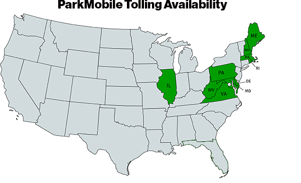 ParkMobile Tolling Locations