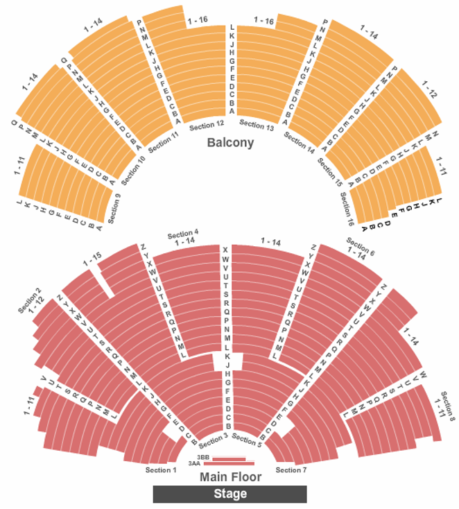 Ryman Auditorium Interactive Seating Map Elcho Table