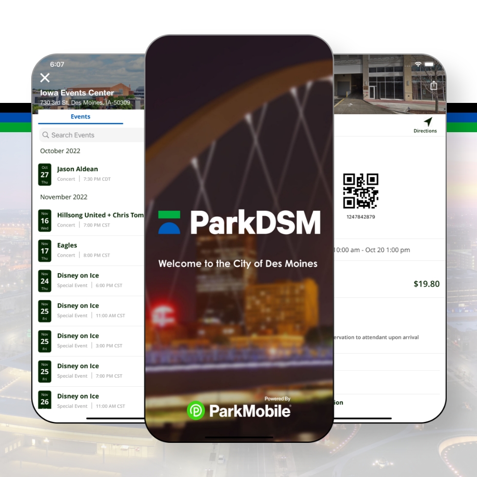 ParkDSM, Des Moines, Iowa’s, Parking App Powered by ParkMobile, Expands